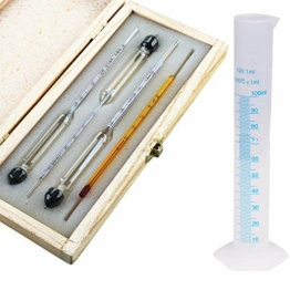 XIESK Professionell Alkoholmeter Hydrometer 0-100 VOL% für Alkohol